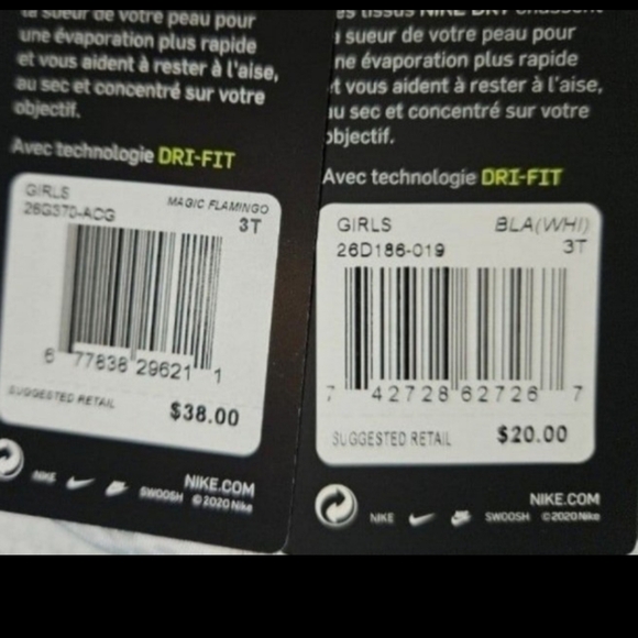 Nike Kids' White and Pink Short Sleeve Tee - Picture 5 of 5